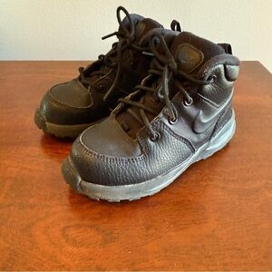 Nike Kids Black Leather Boots Size Toddler 9